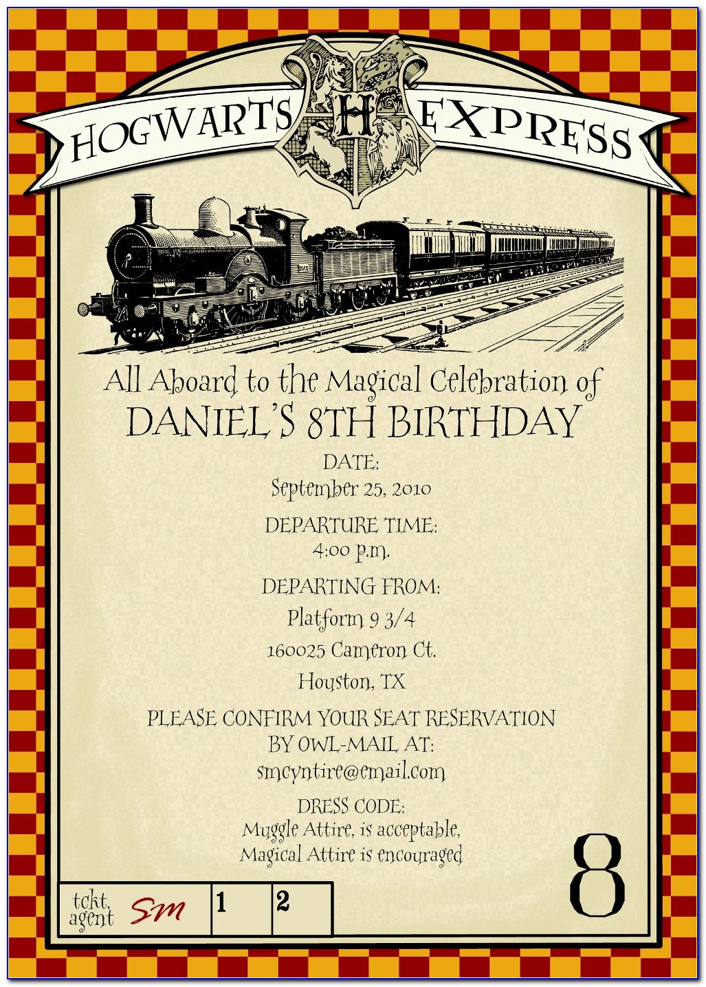 Printable Harry Potter Baby Shower Invitations