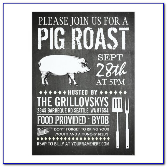 Printable Pig Roast Invitations Free