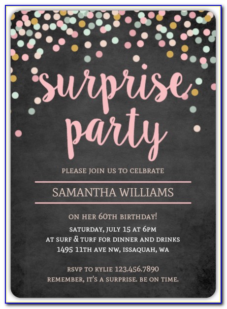 Printable Surprise 60th Birthday Invitations