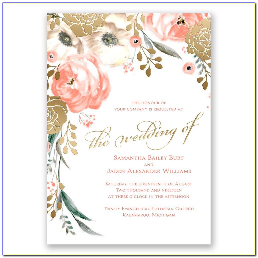 Rose Gold Invitations Online