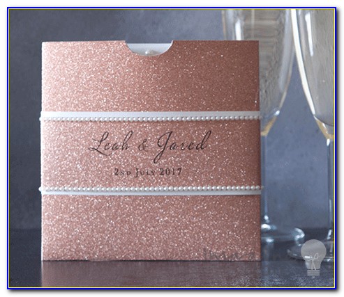Rose Gold Wedding Invitations And Rsvp