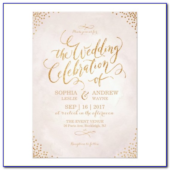 Rose Gold Wedding Invitations Pinterest
