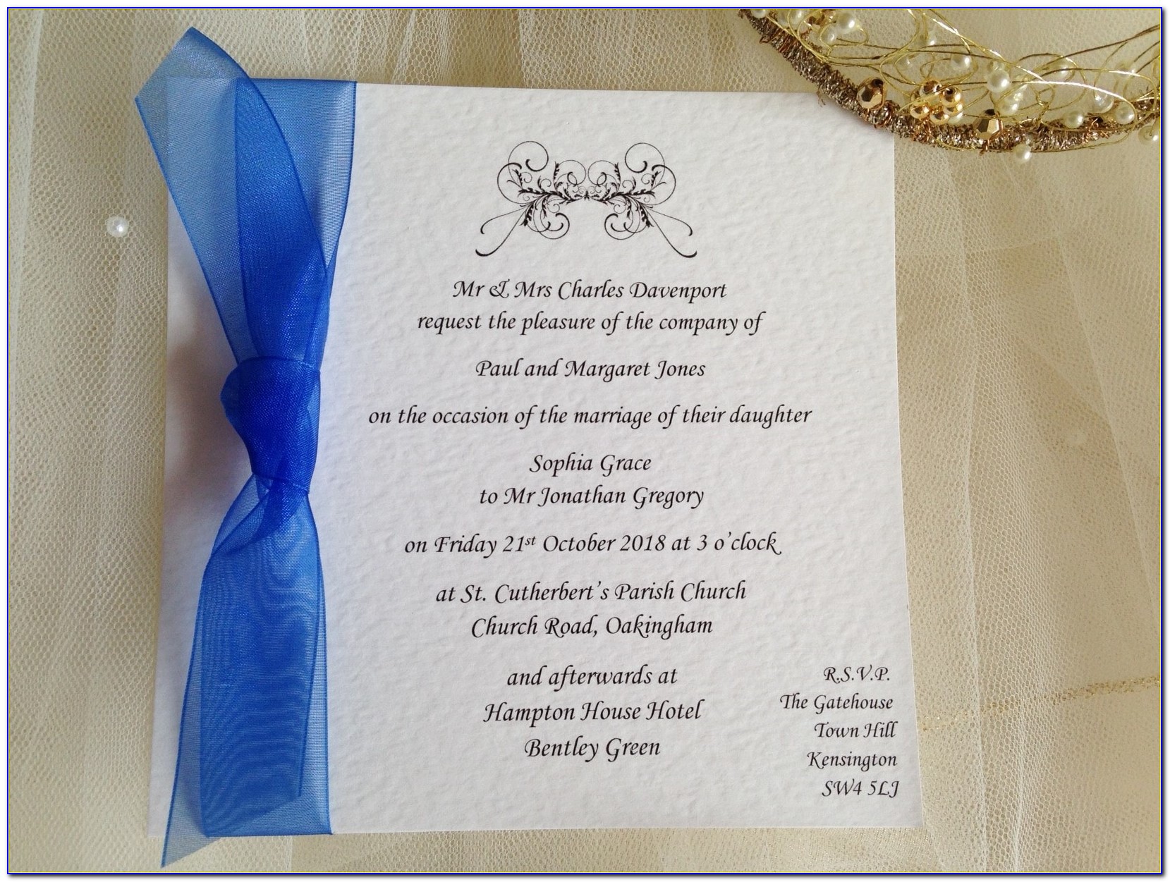 Royal Blue Wedding Invitations Templates