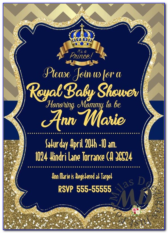 Royal Prince Scroll Invitations