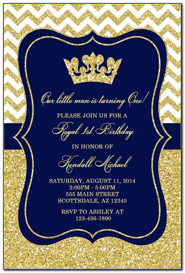 Royal Prince Theme Invitation