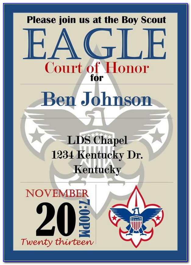 Shutterfly Eagle Scout Court Of Honor Invitations