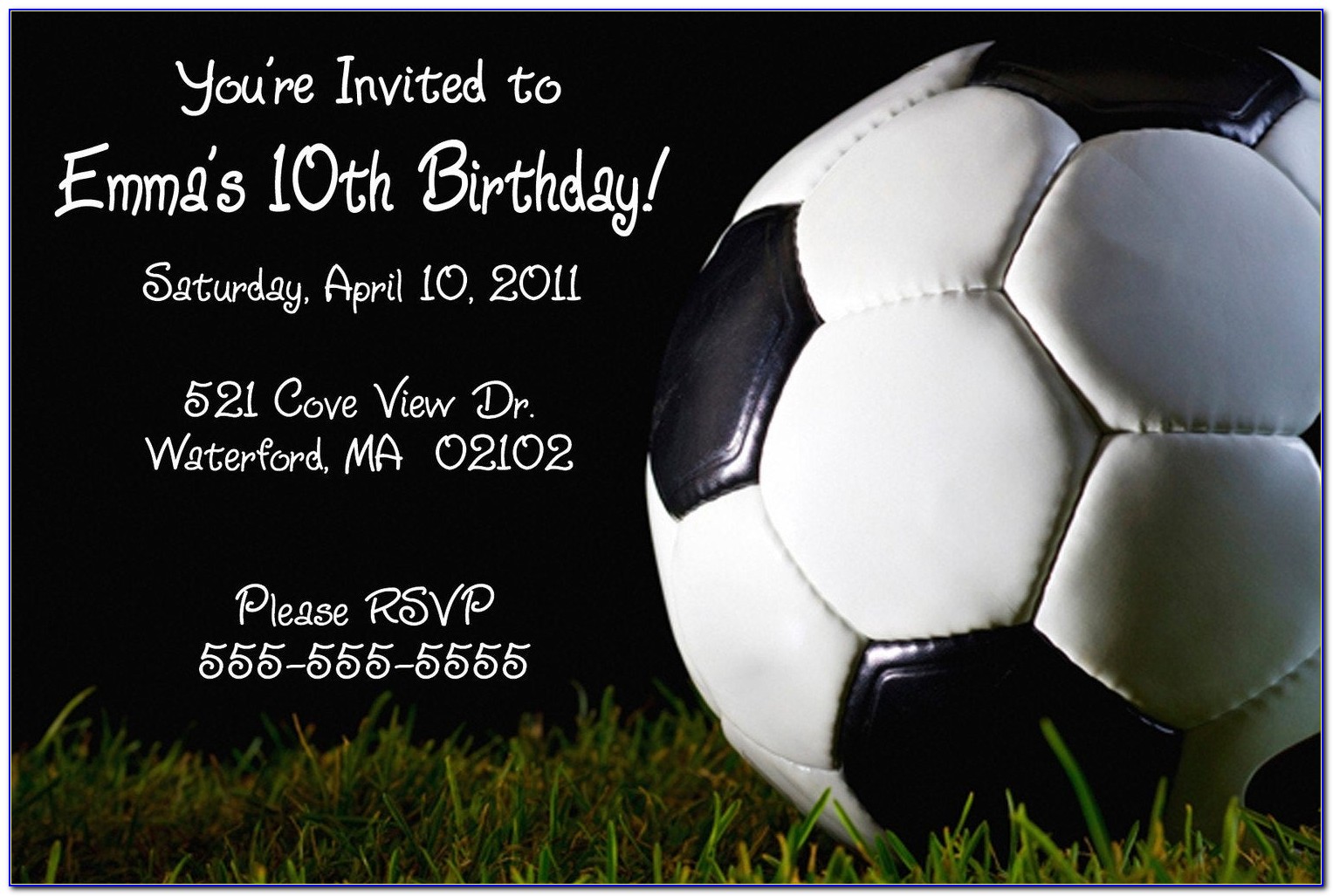 Soccer Birthday Invitations Printable