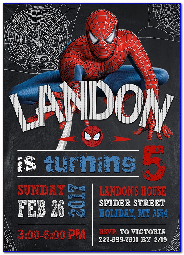 Spiderman Printable Invitation