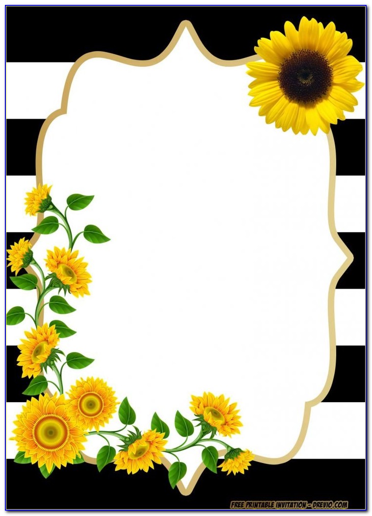 Sunflower Birthday Invitations Online