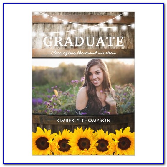 Sunflower Graduation Invitations