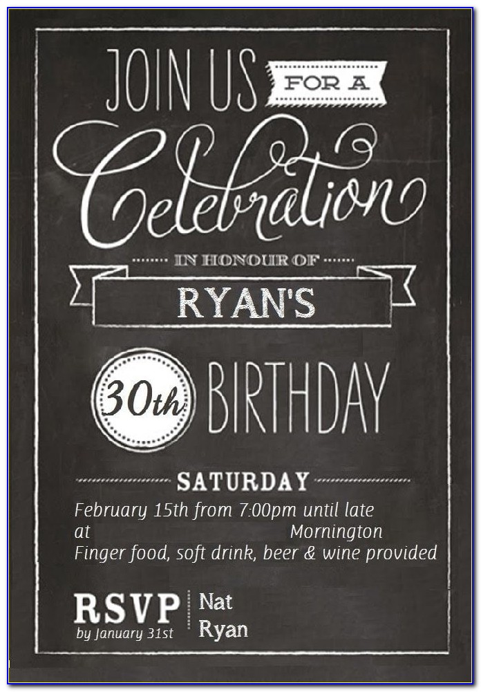 Surprise 30th Birthday Invitation Wording