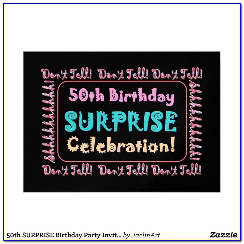 Surprise 50th Birthday Invitation Wording Ideas