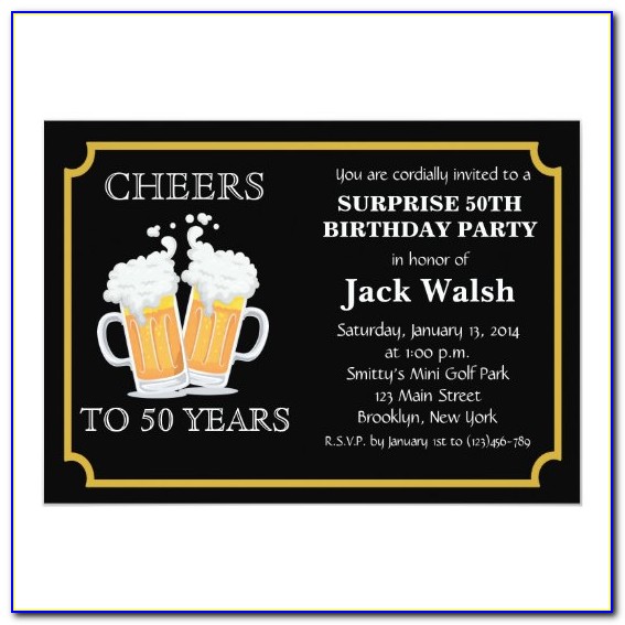 Surprise 50th Birthday Party Invitations For Him