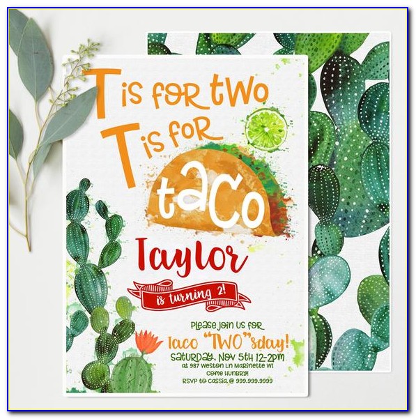 Taco Twosday Invitation Boy