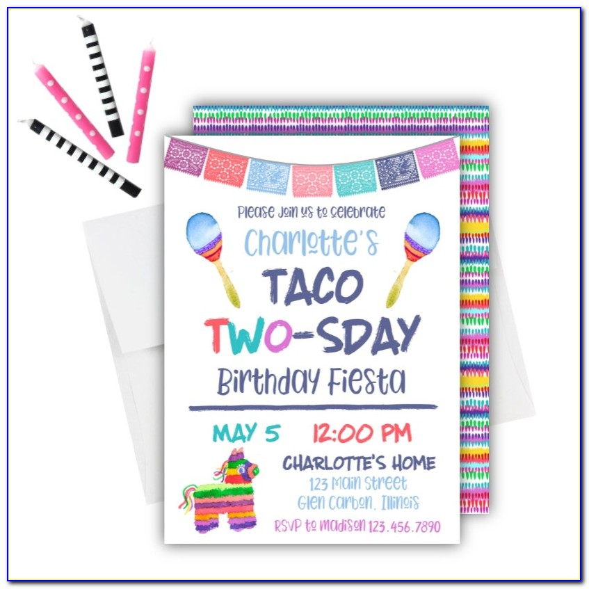 Taco Twosday Invitation Template