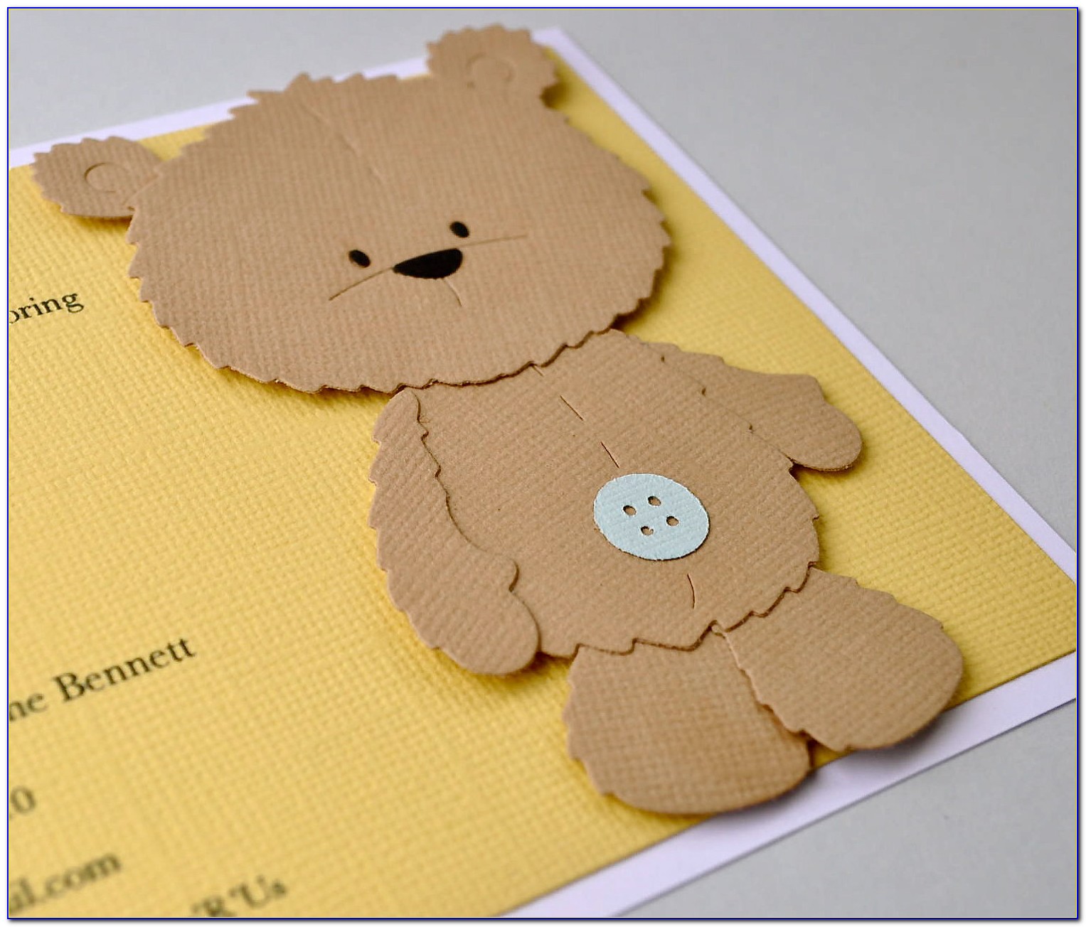 Teddy Bear Invitation Card