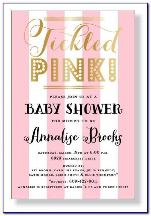 Tickled Pink Invitations Free Shipping