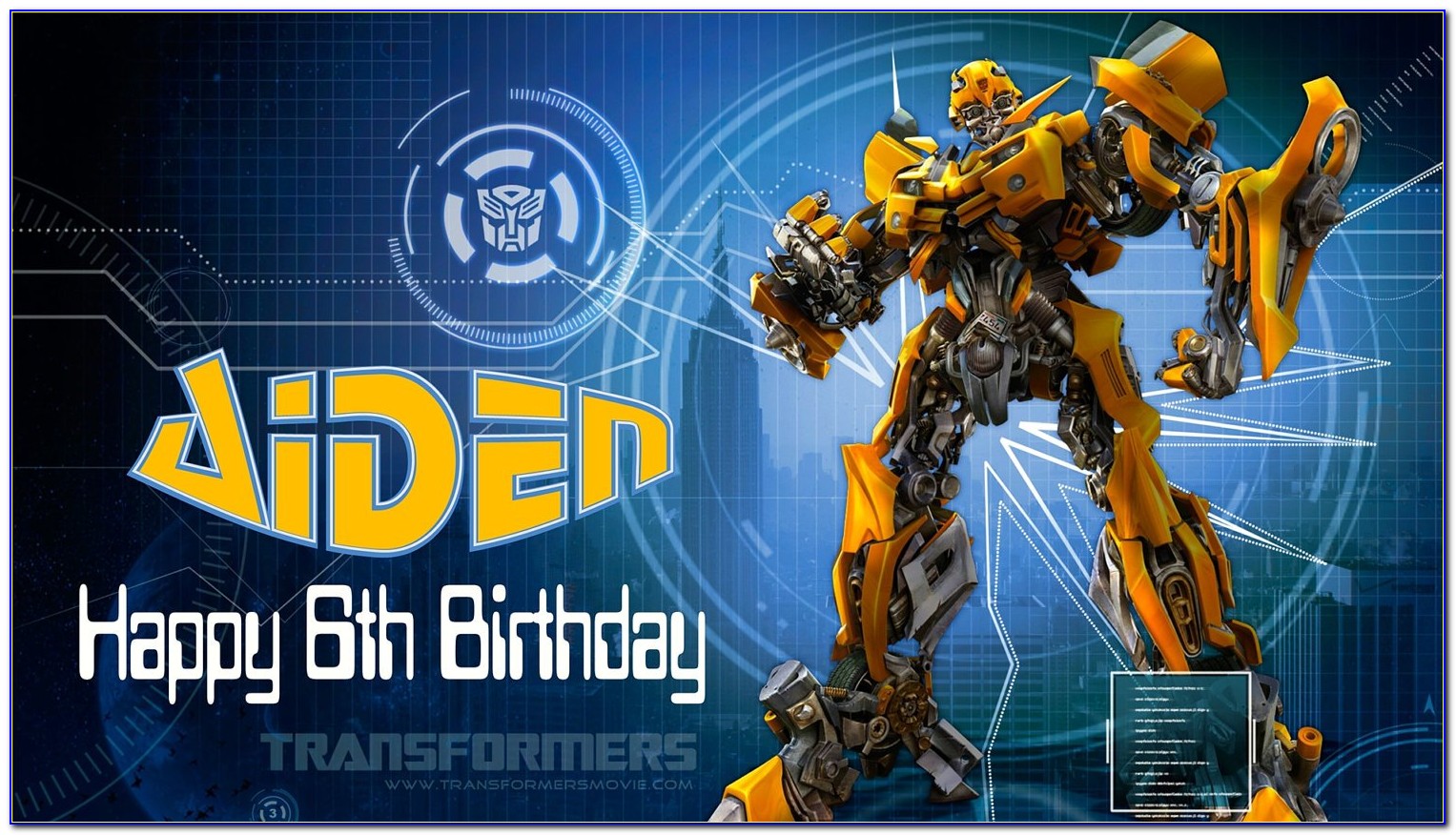 Transformers Birthday Invitation Template