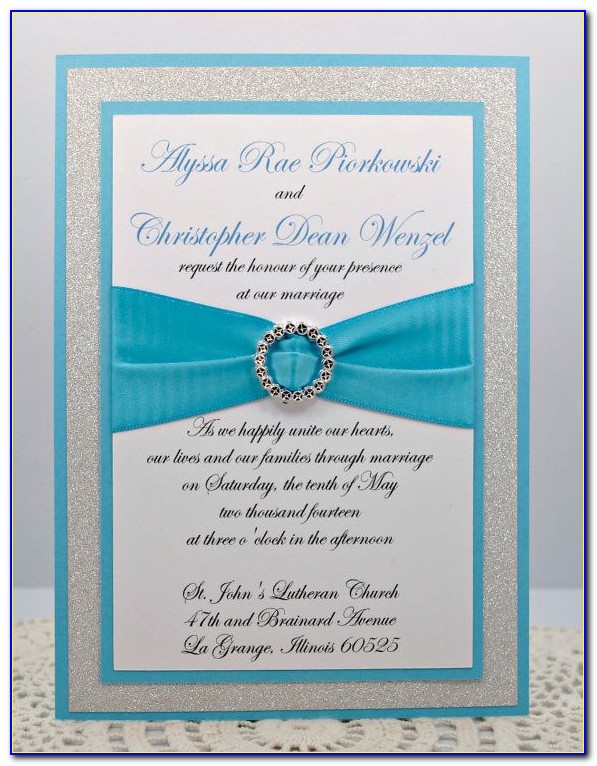 Turquoise Blue Wedding Invitations