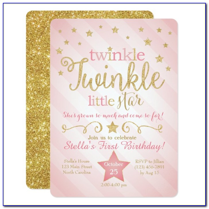 Twinkle Twinkle Little Star Birthday Invitations Free Download