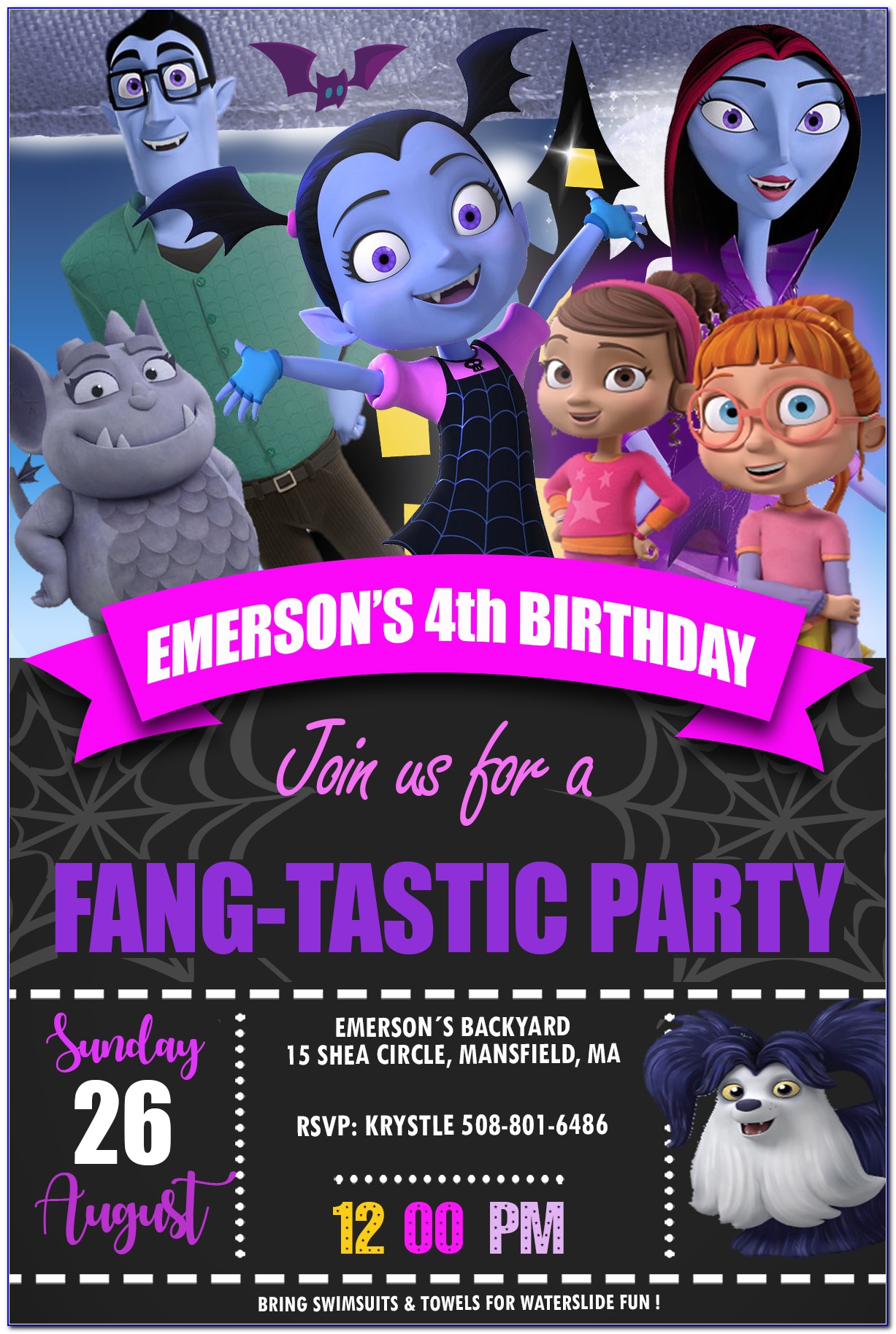 Vampirina Birthday Party Invitations