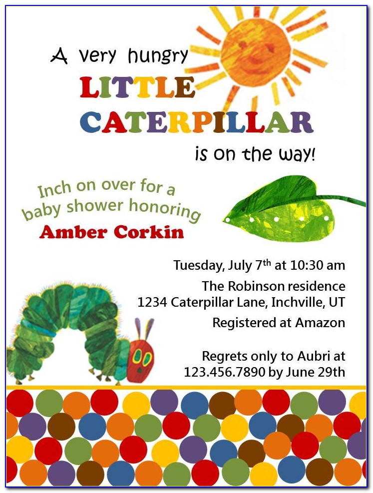 Very Hungry Caterpillar Electronic Invitation