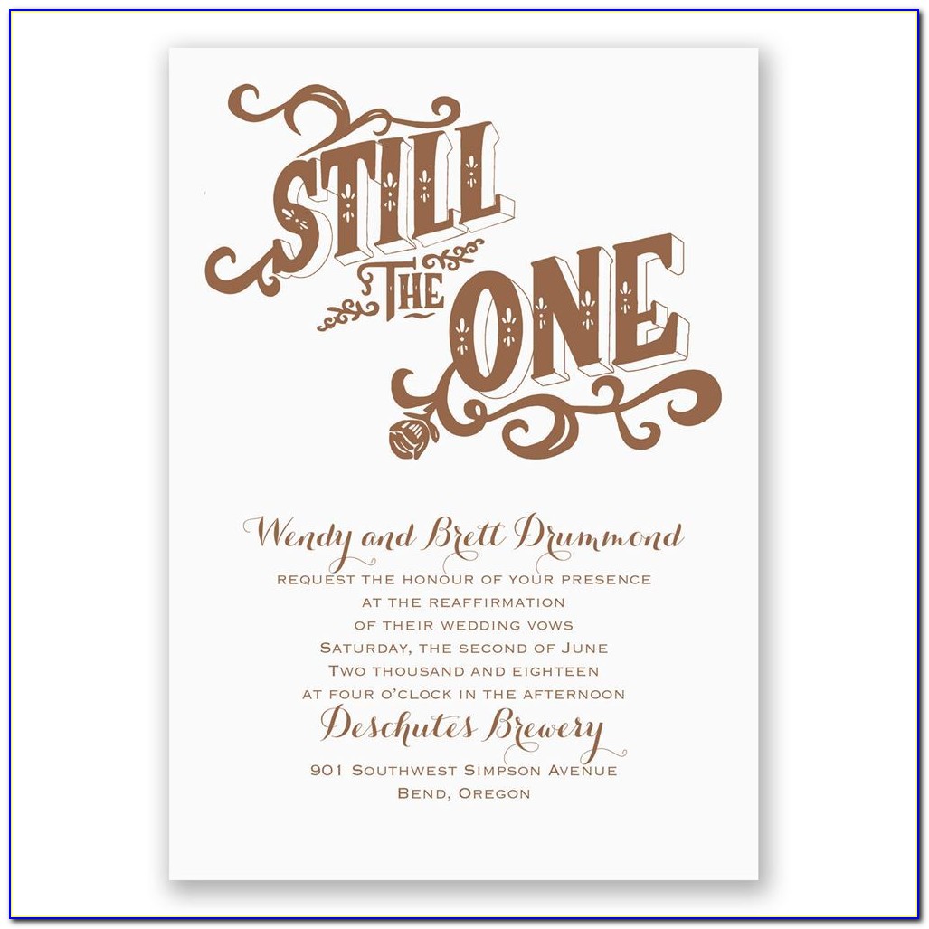 Vow Renewal Invitation Wording No Gifts