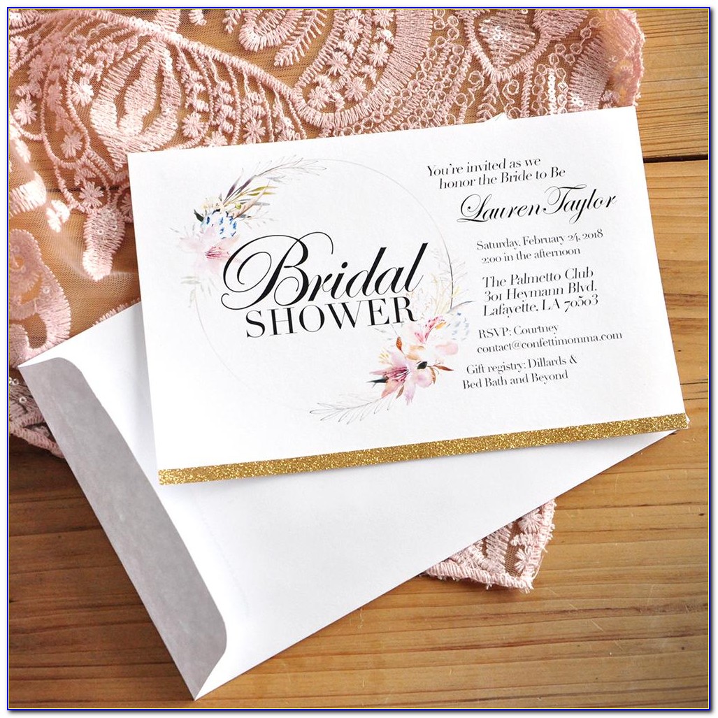 Walmart Printable Bridal Shower Invitations