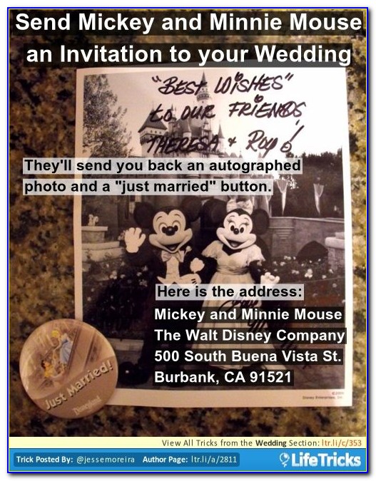 What Happens If You Send Mickey And Minnie A Wedding Invitation