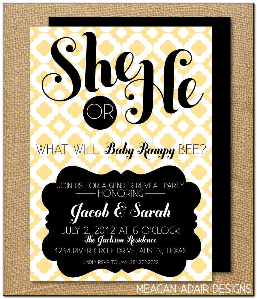 What Will The Little Honey Bee Gender Reveal Invitations