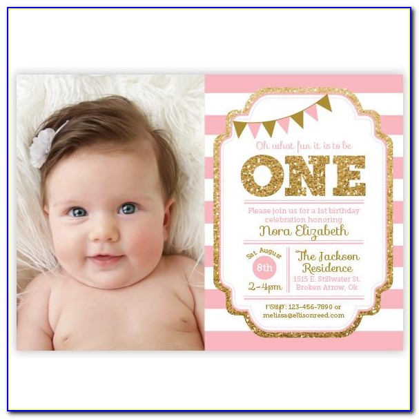 1st Birthday Invitation Card For Baby Girl Online
