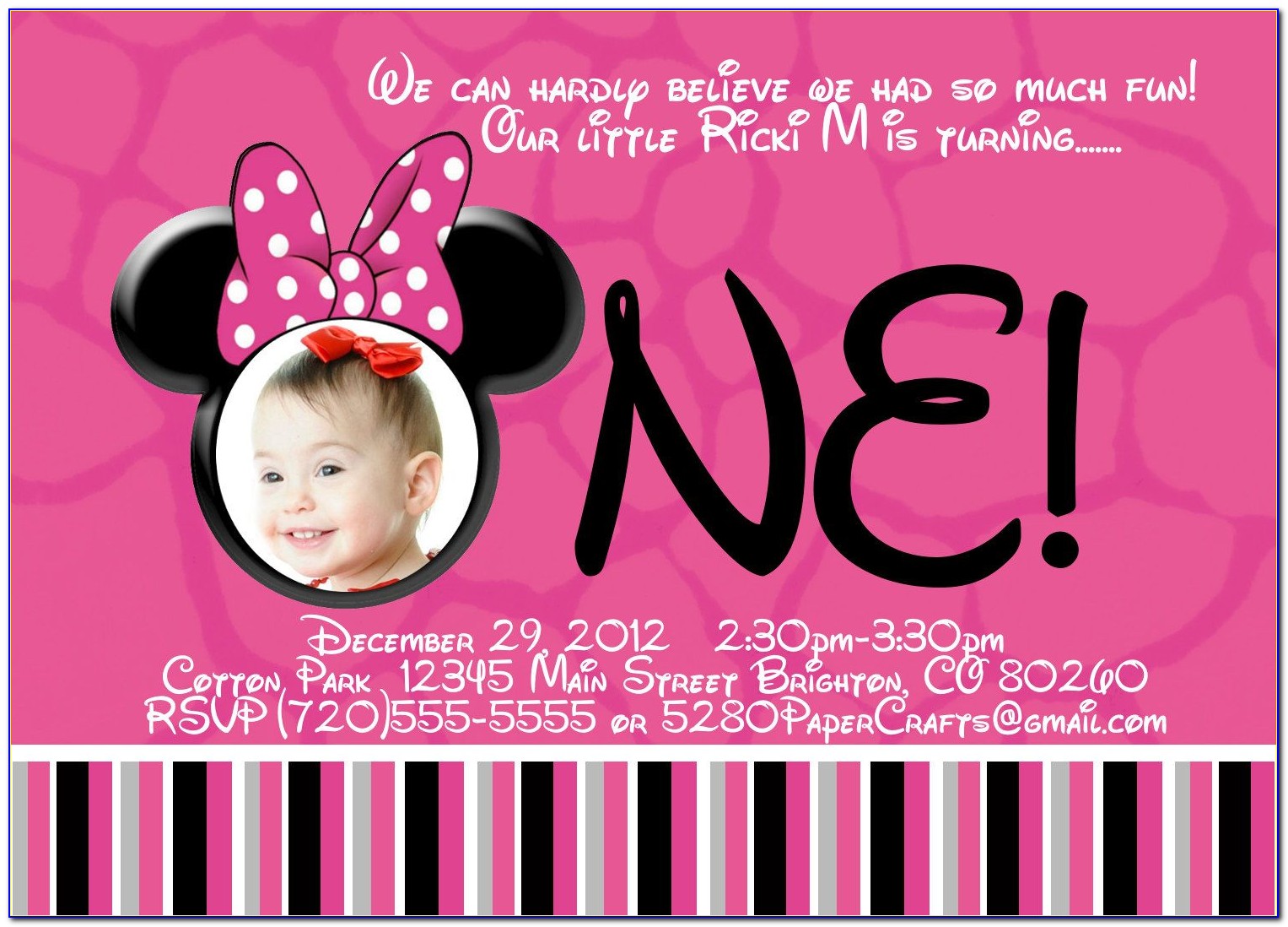 1st Birthday Invitation Wording For Baby Girl In India