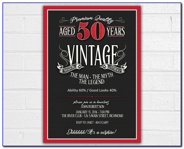 50 Year Old Birthday Party Invitations