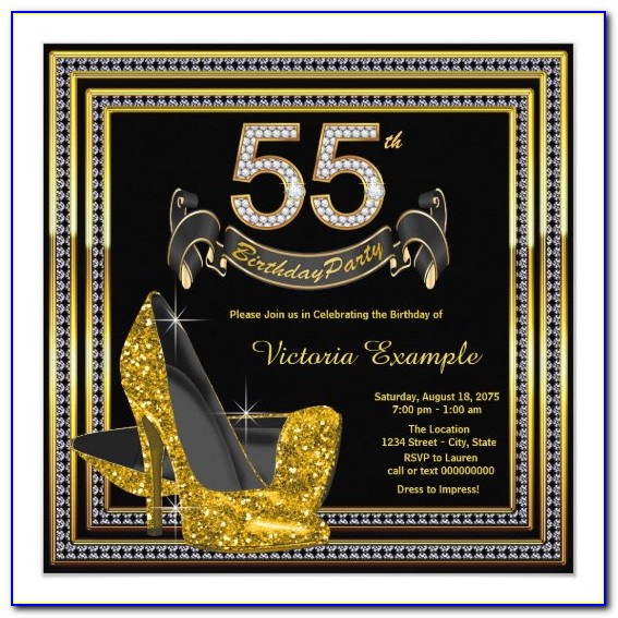 55th Birthday Invitations