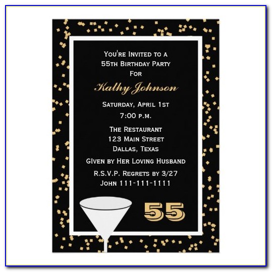 55th Birthday Party Invitations