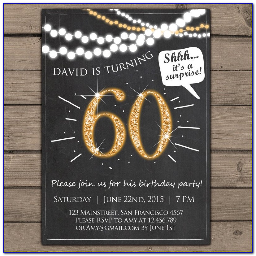 60th Birthday Invitations Woman