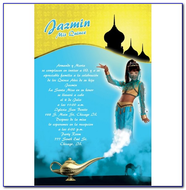 Arabian Nights Quinceanera Invitations