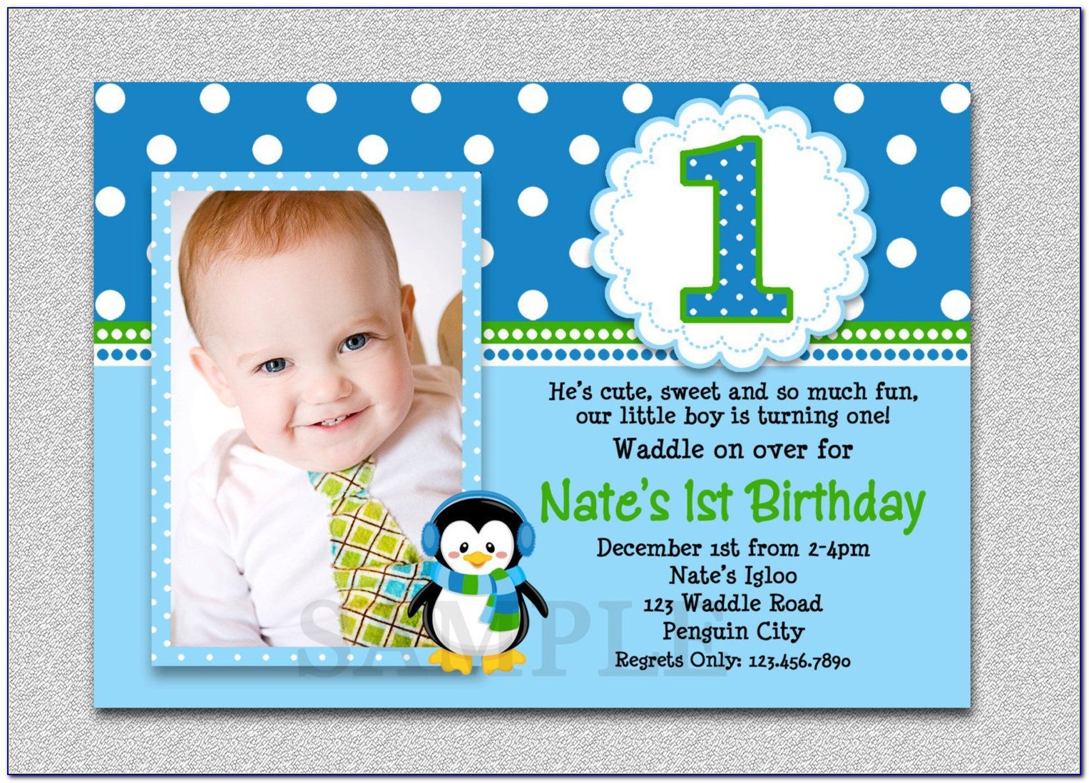 Baby Boy First Birthday Invitation Quotes