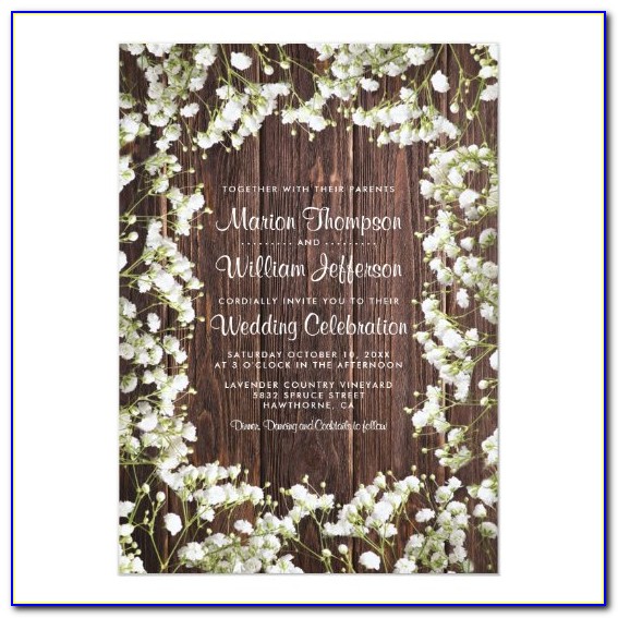 Baby Breath Flower Wedding Invitations