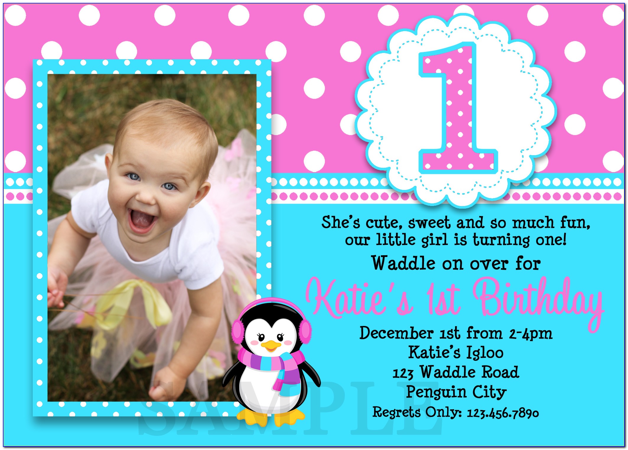 Baby's First Birthday Email Invitation