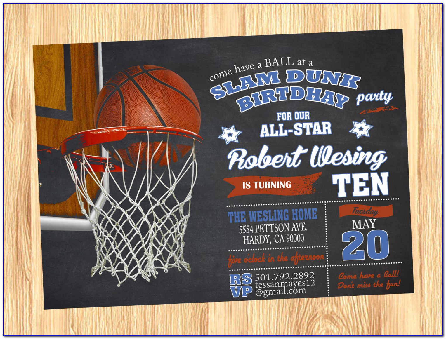 Basketball Party Invitation Wording