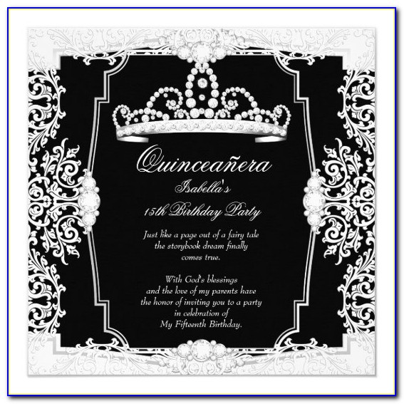 Black And White Quince Invitations