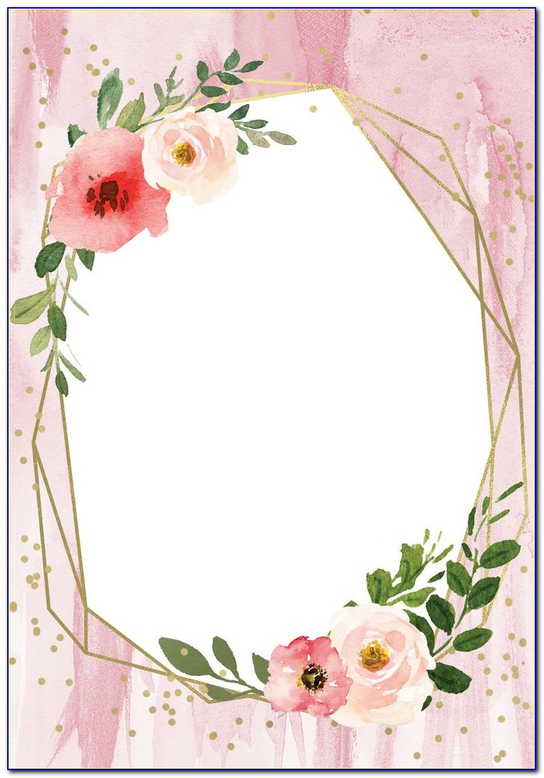 Blank Floral Invitations