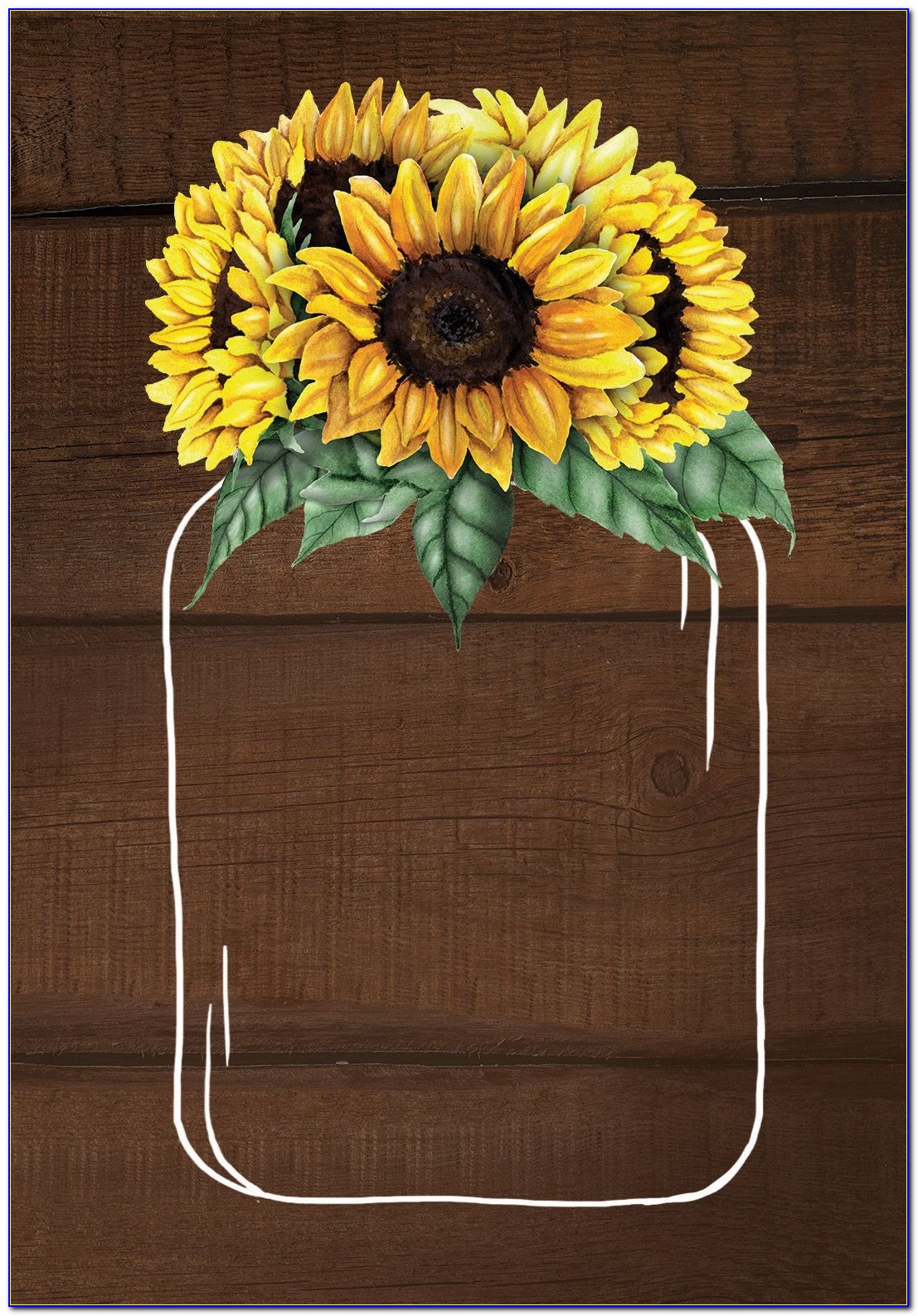 Blank Sunflower Invitation Background
