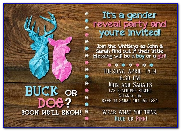 Buck Or Doe Invitations