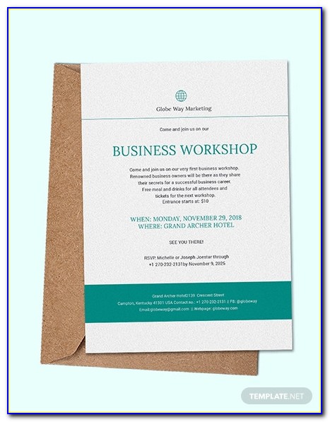 Business Invitation Wording Examples
