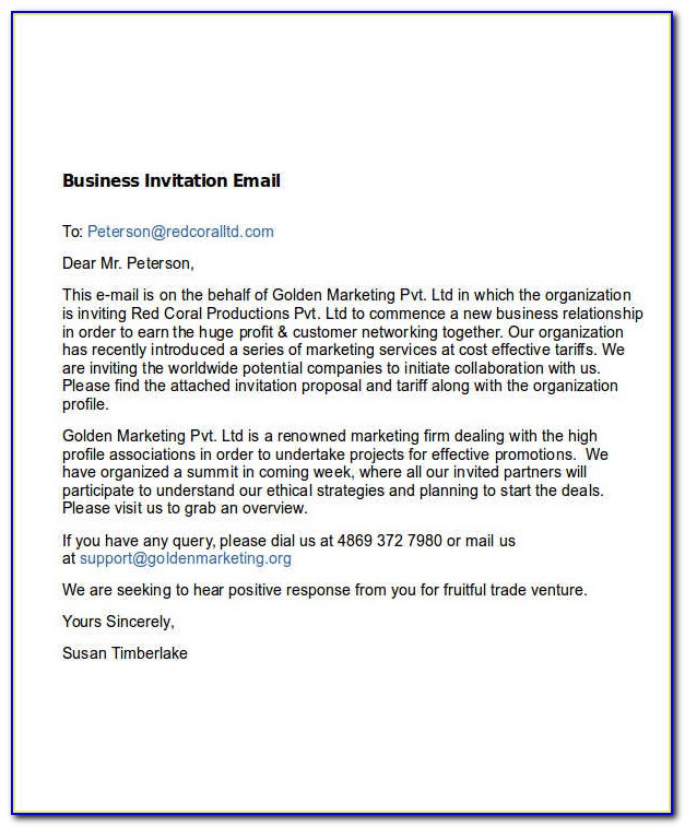 Business Lunch Invitation Text
