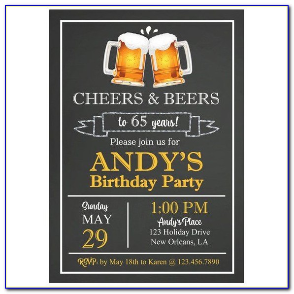Cheers And Beers Party Invitations