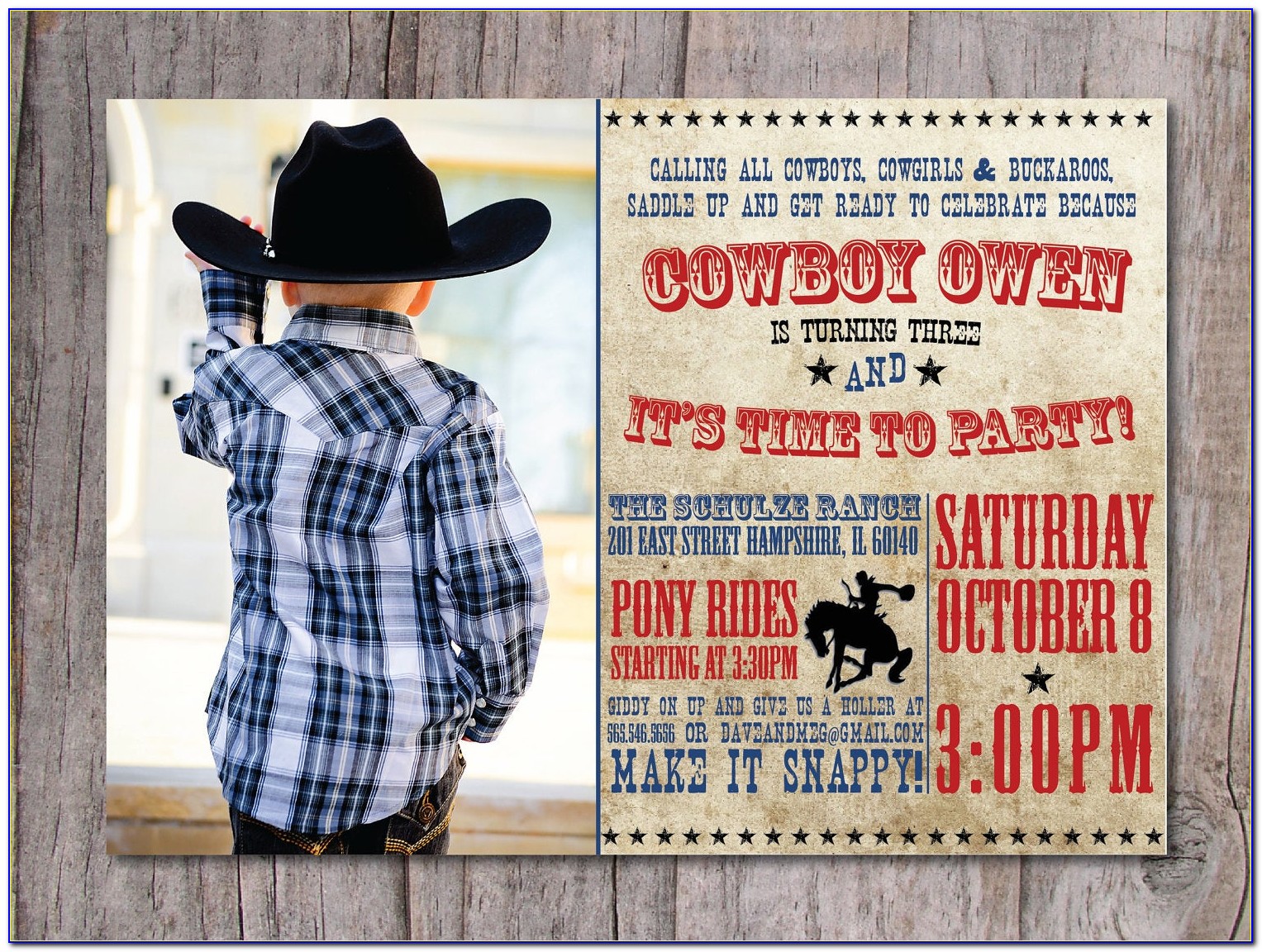 Cowboy Birthday Invitation Sayings