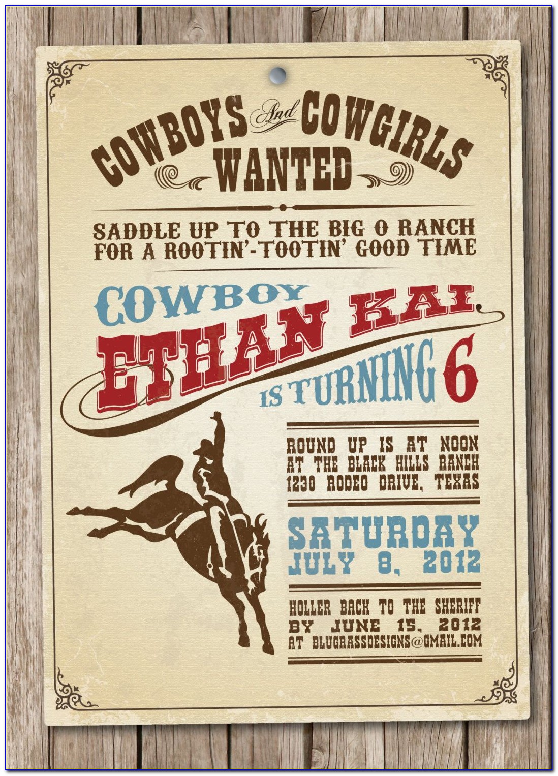 Cowboy Invitation Sayings